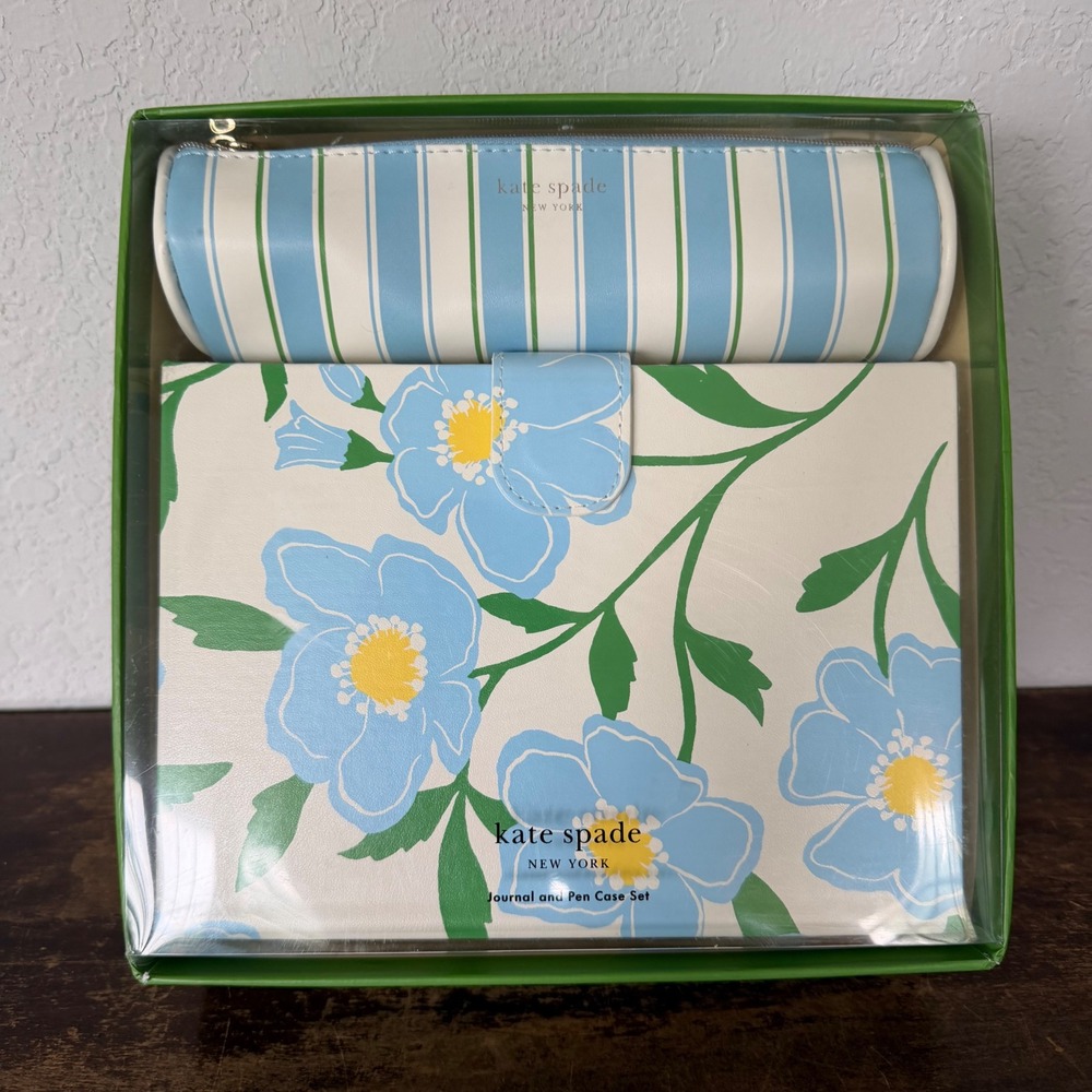 Kate Spade New York Sunshine Floral Journal and Pen Case Set New in Box